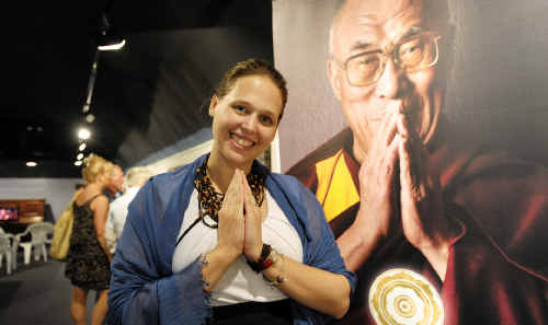 Travelling wisdom: Lada Dedic, from Dalai Lama in Australia, on the road with the Dalai Lama exhibition. Travelling wisdom: Lada Dedic, from Dalai Lama in Australia, on the road with the Dalai Lama exhibition.